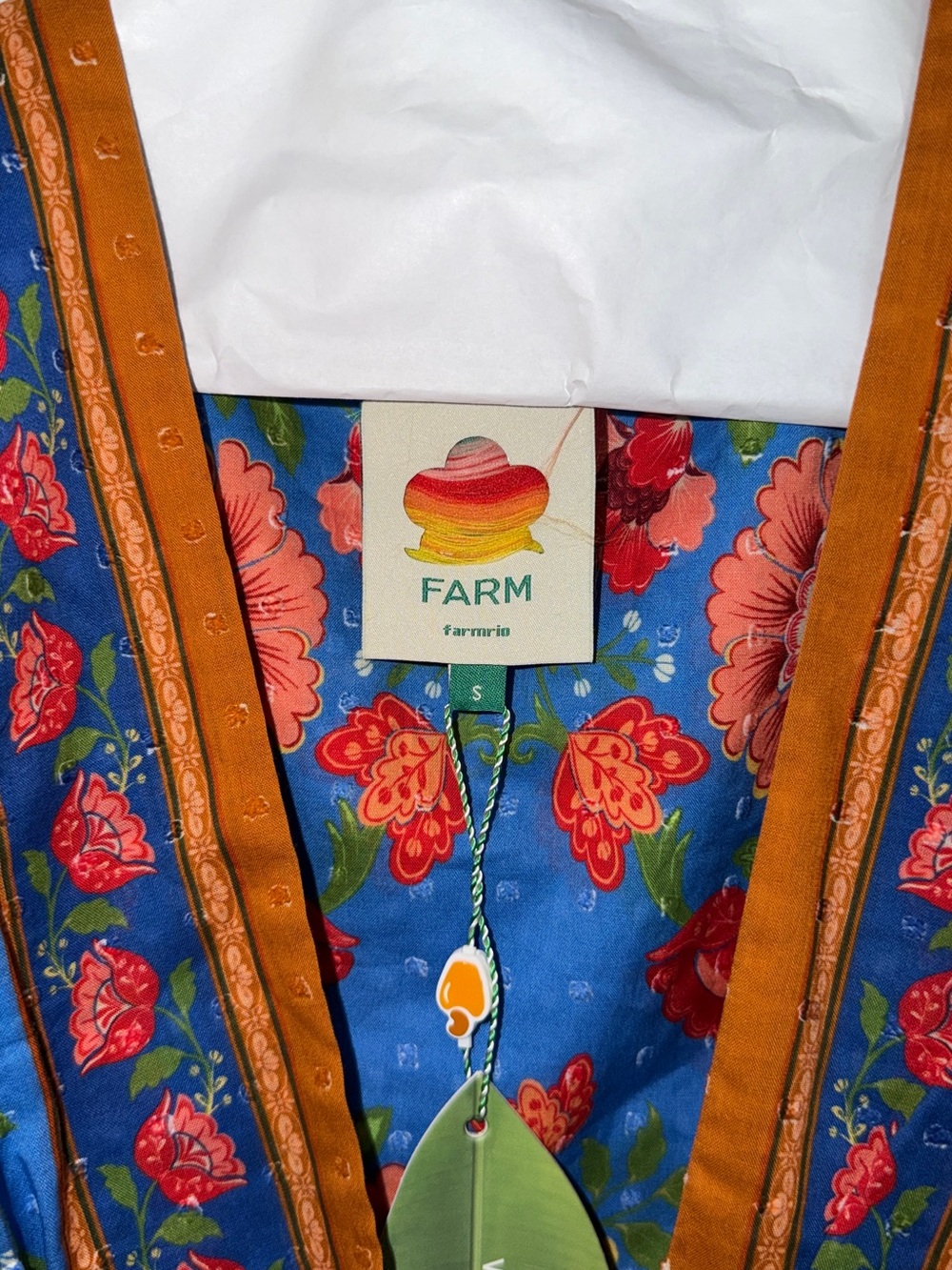 Farm Rio Blue Floral Blouse